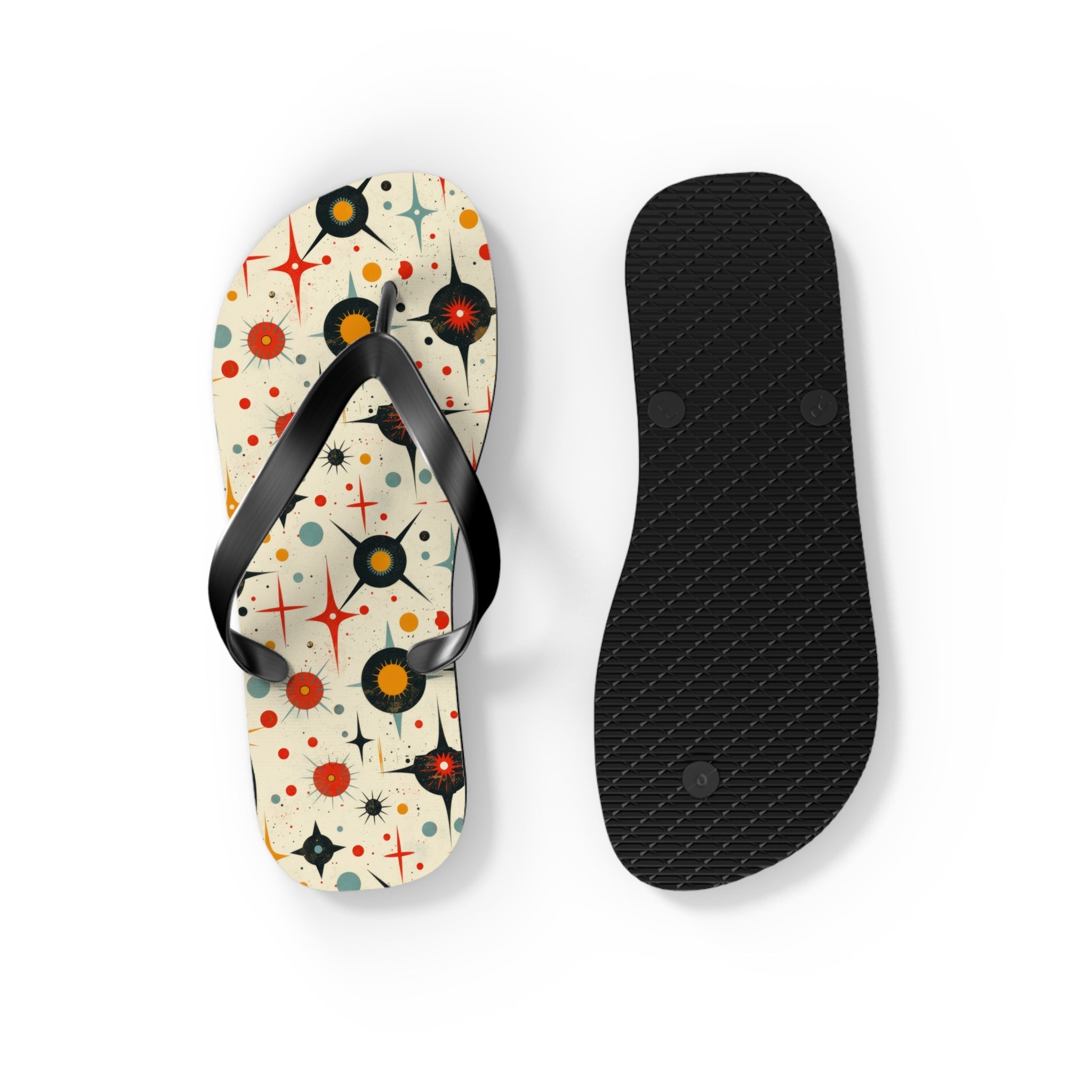 Mid - Century Retro Star Struck Geometric Flip - Flops - POPvault