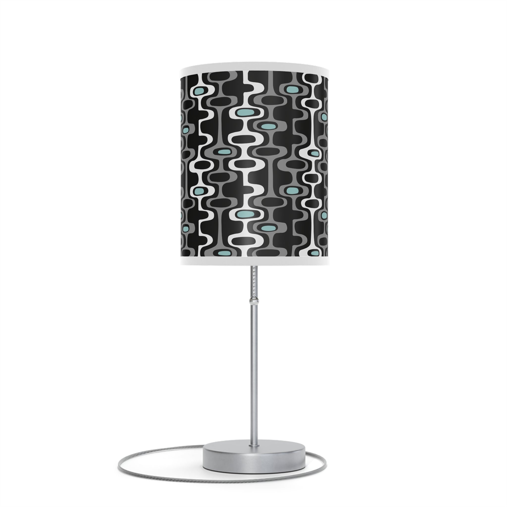 Mid - Century Retro Table Lamp — Black Geometric Shade (US/CA Plug) - POPvault