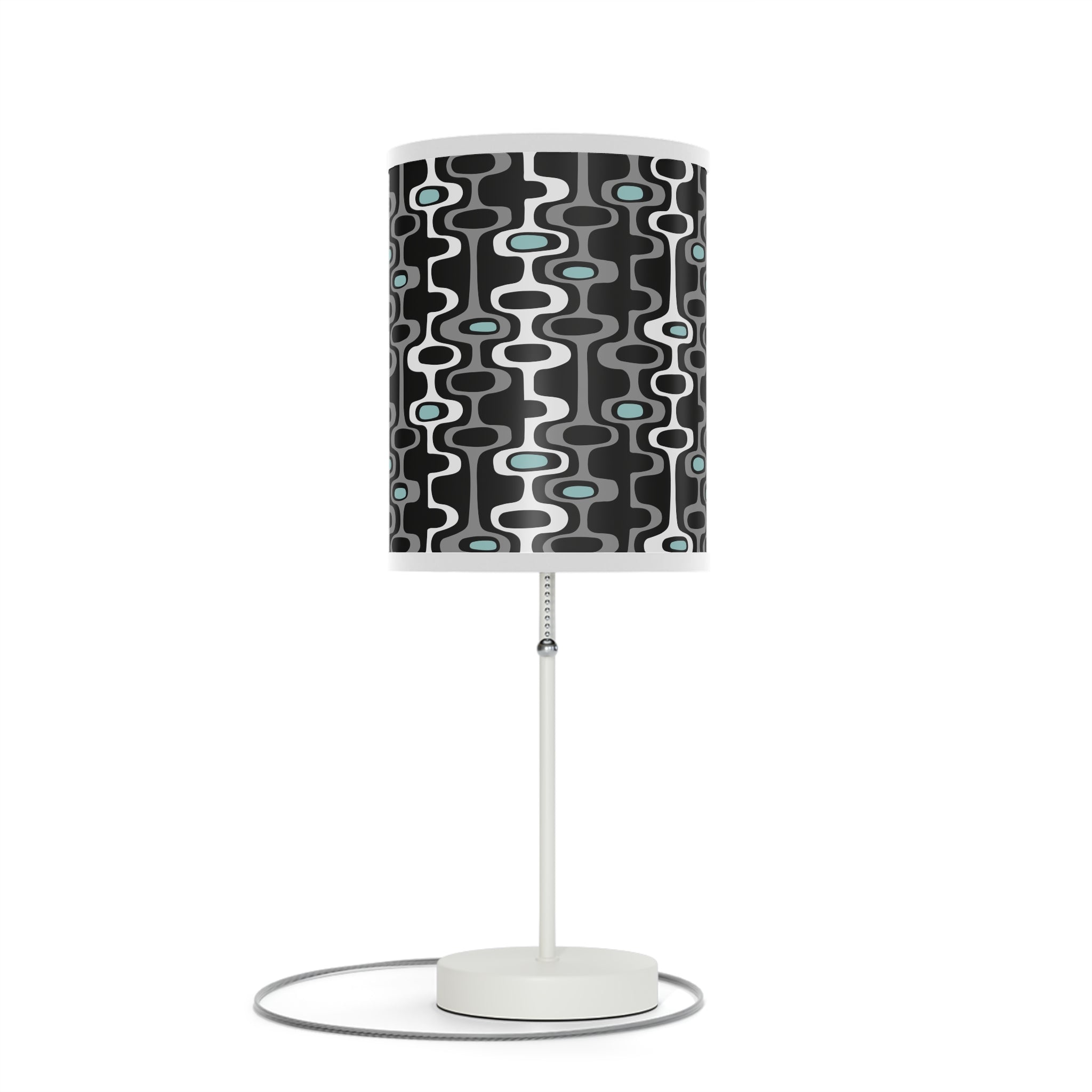 Mid - Century Retro Table Lamp — Black Geometric Shade (US/CA Plug) - POPvault