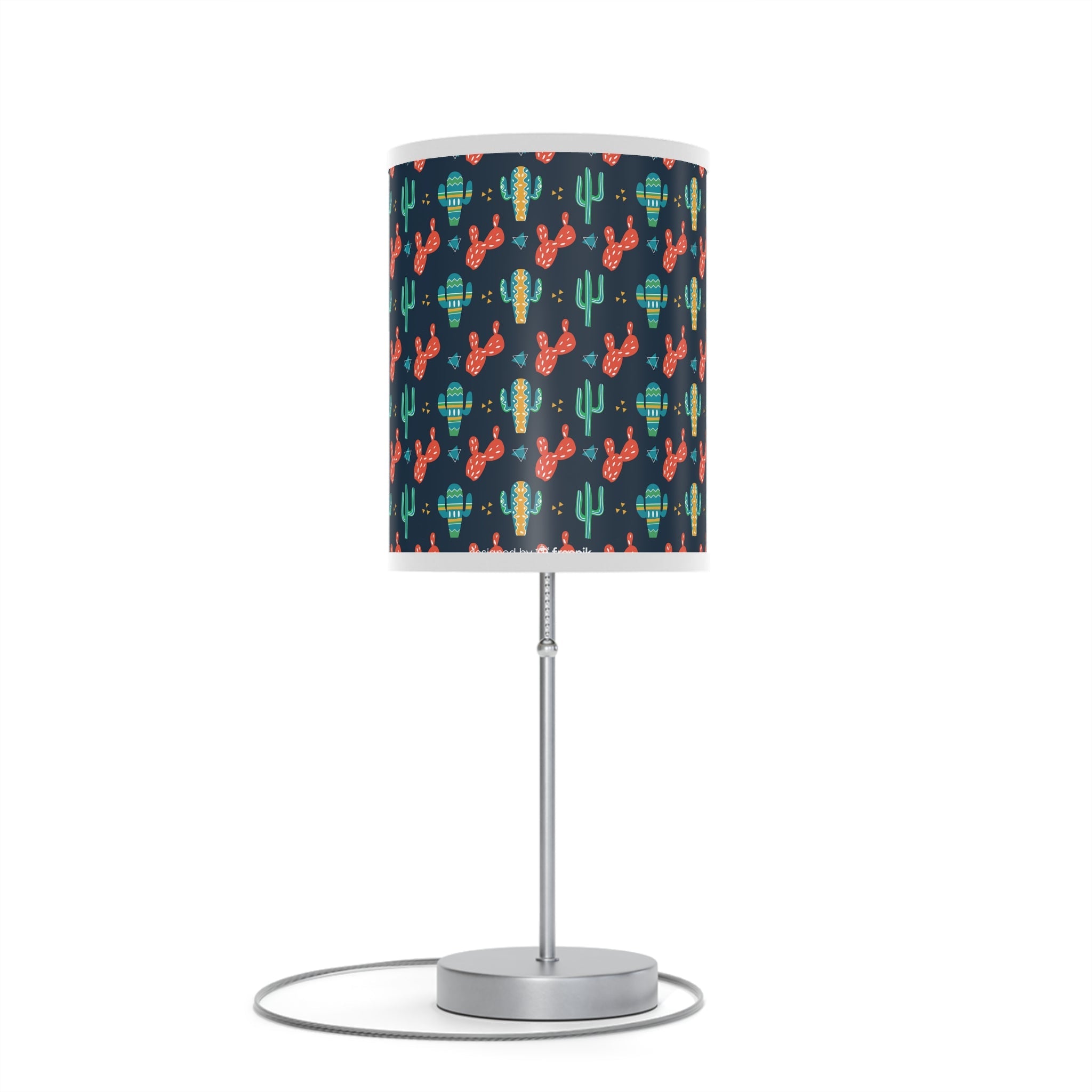 Mid - Century Retro Table Lamp — Cactus Garden Geometric Shade (US/CA Plug) - POPvault
