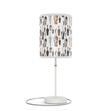 Mid - Century Retro Table Lamp — Cats Galore Geometric Shade (US/CA Plug) - POPvault