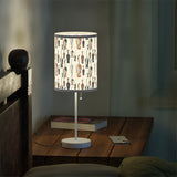 Mid - Century Retro Table Lamp — Cats Galore Geometric Shade (US/CA Plug) - POPvault