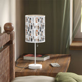 Mid - Century Retro Table Lamp — Cats Galore Geometric Shade (US/CA Plug) - POPvault