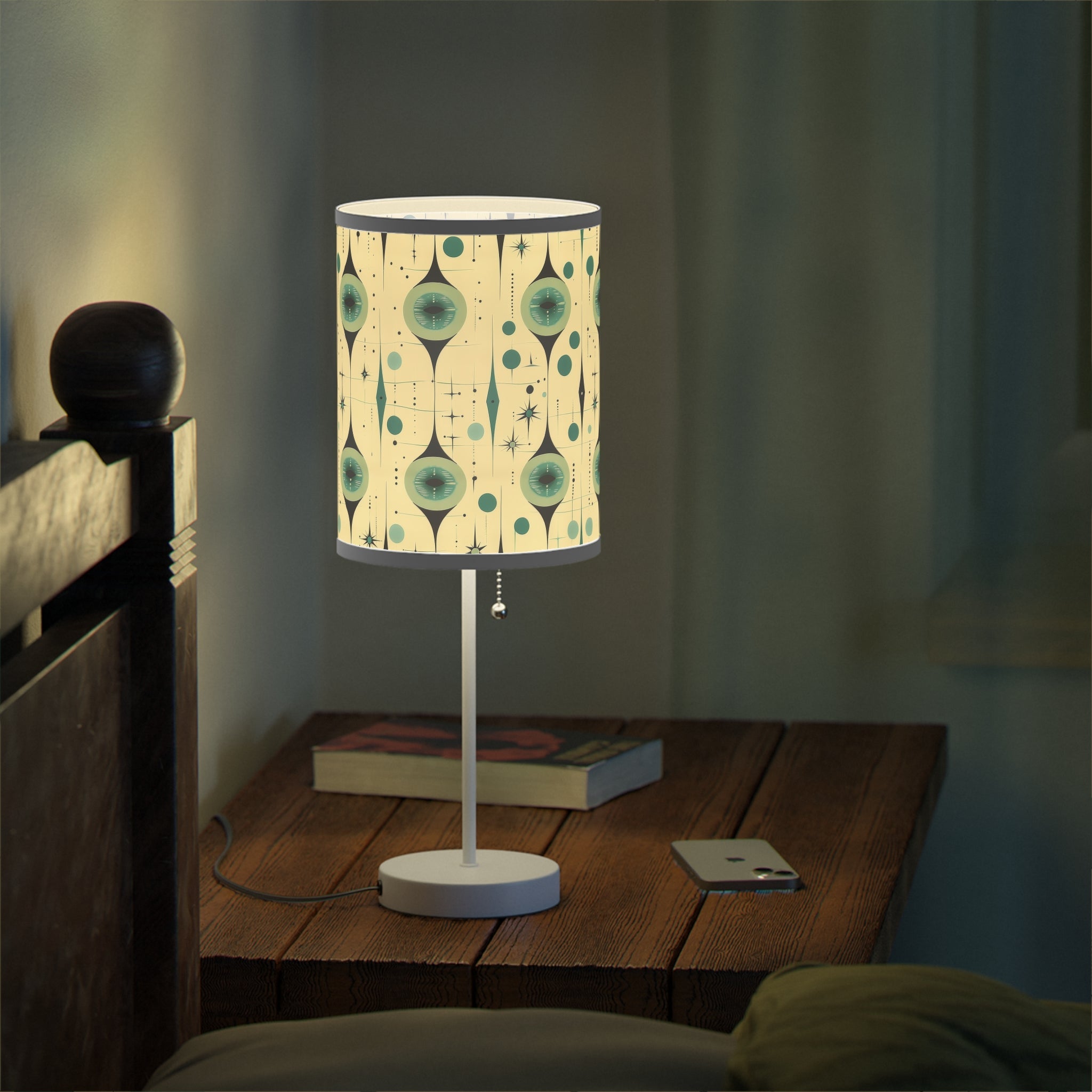Mid - Century Retro Table Lamp — Eyeballs Geometric Shade (US/CA Plug) - POPvault