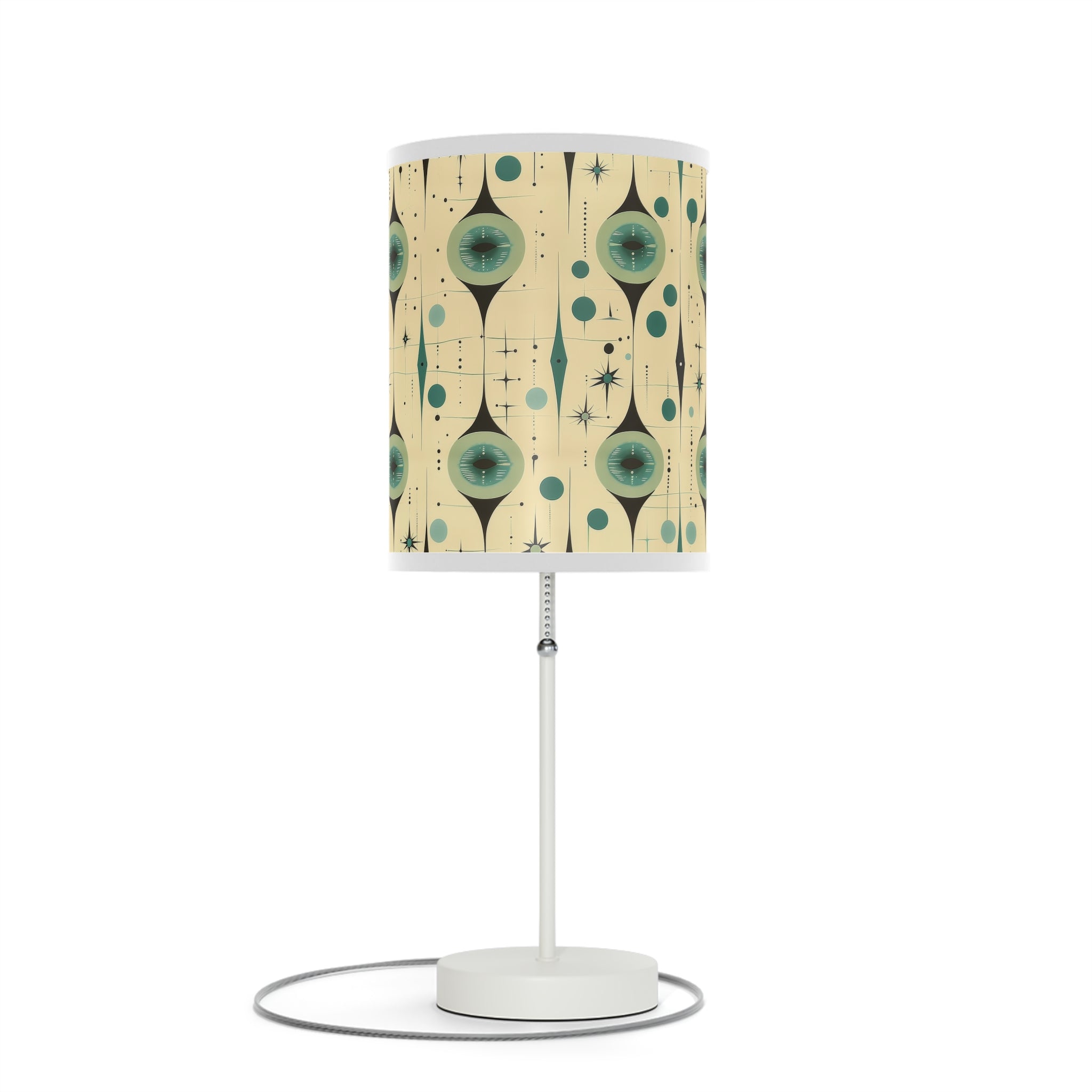 Mid - Century Retro Table Lamp — Eyeballs Geometric Shade (US/CA Plug) - POPvault