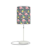 Mid - Century Retro Table Lamp — Flamingoes and Pineapples Geometric Shade (US/CA Plug) - POPvault