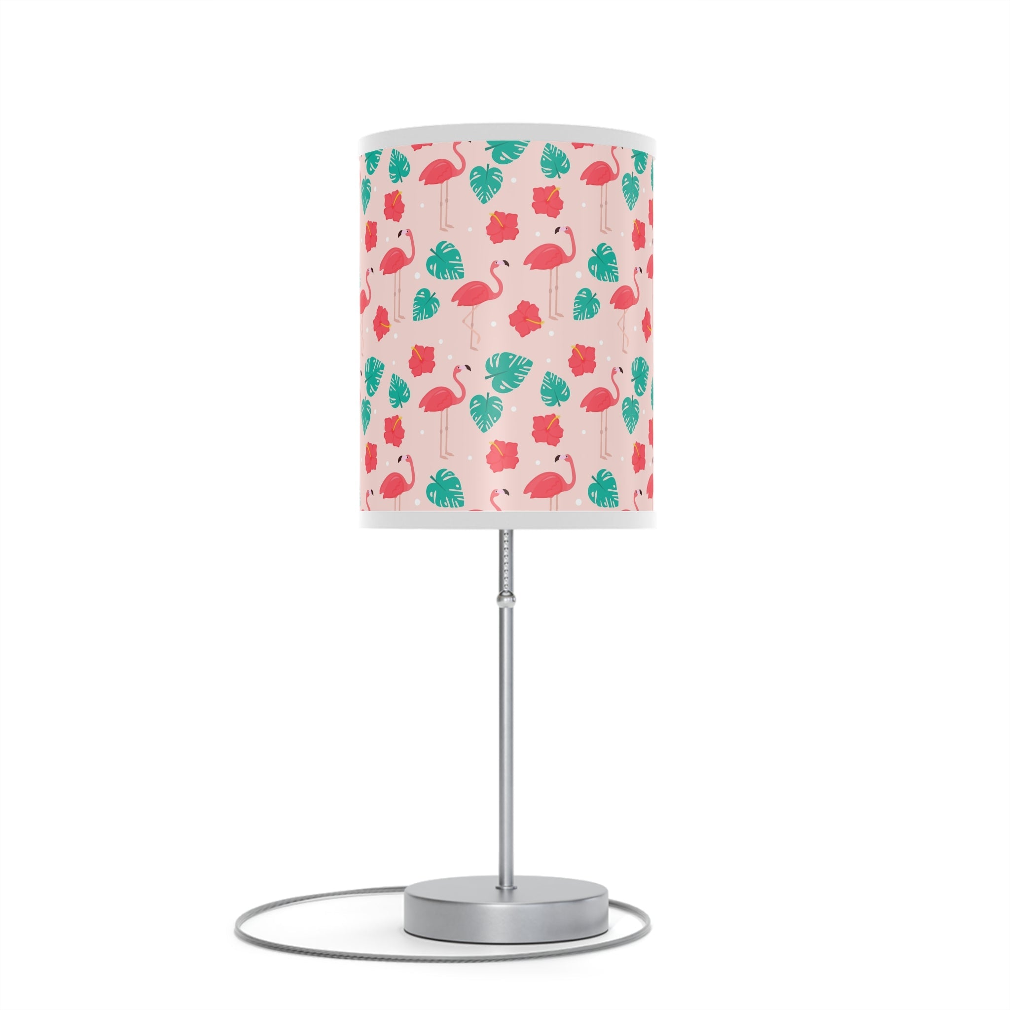 Mid - Century Retro Table Lamp — Flamingos Geometric Shade (US/CA Plug) - POPvault