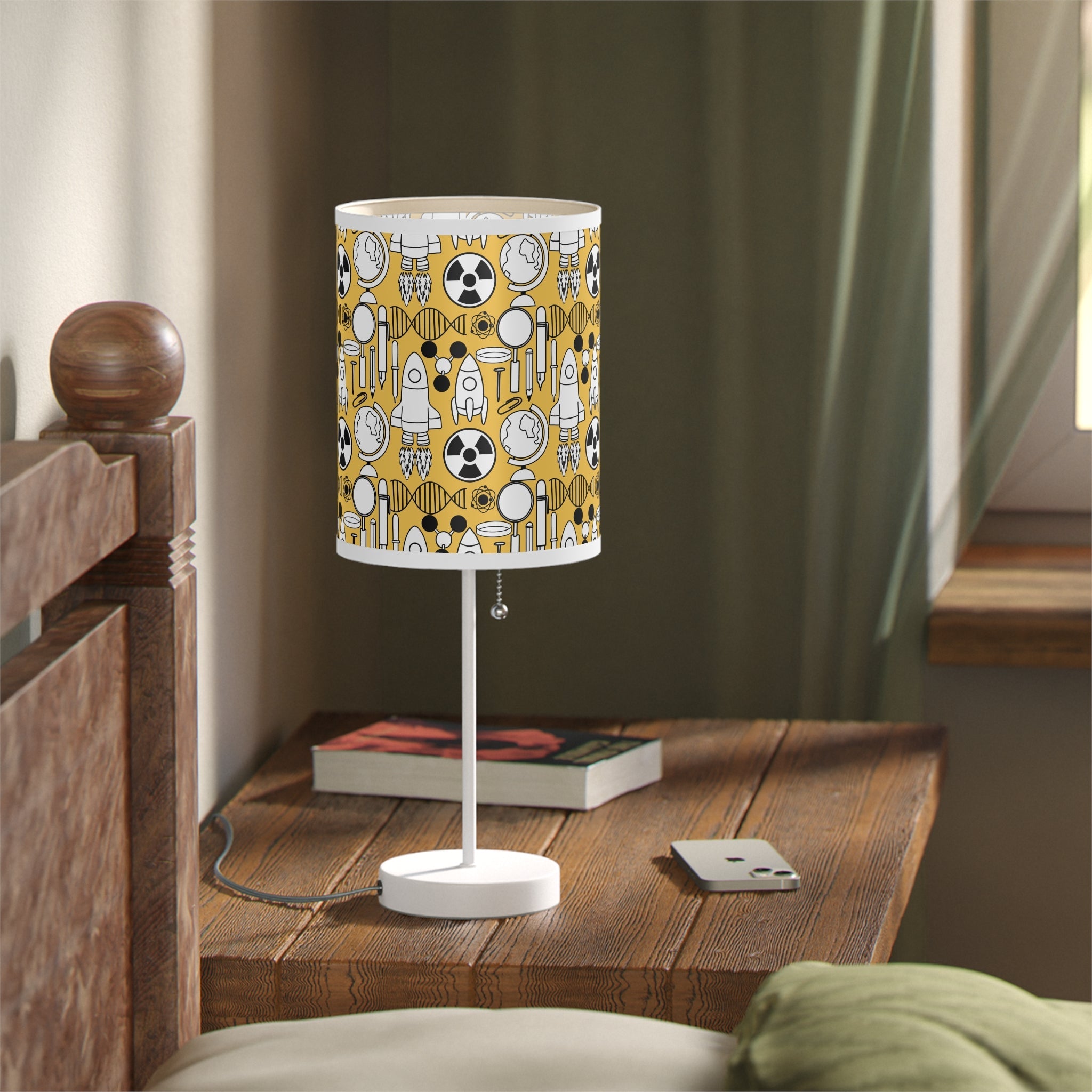 Mid - Century Retro Table Lamp — Going Nuclear Geometric Shade (US/CA Plug) - POPvault