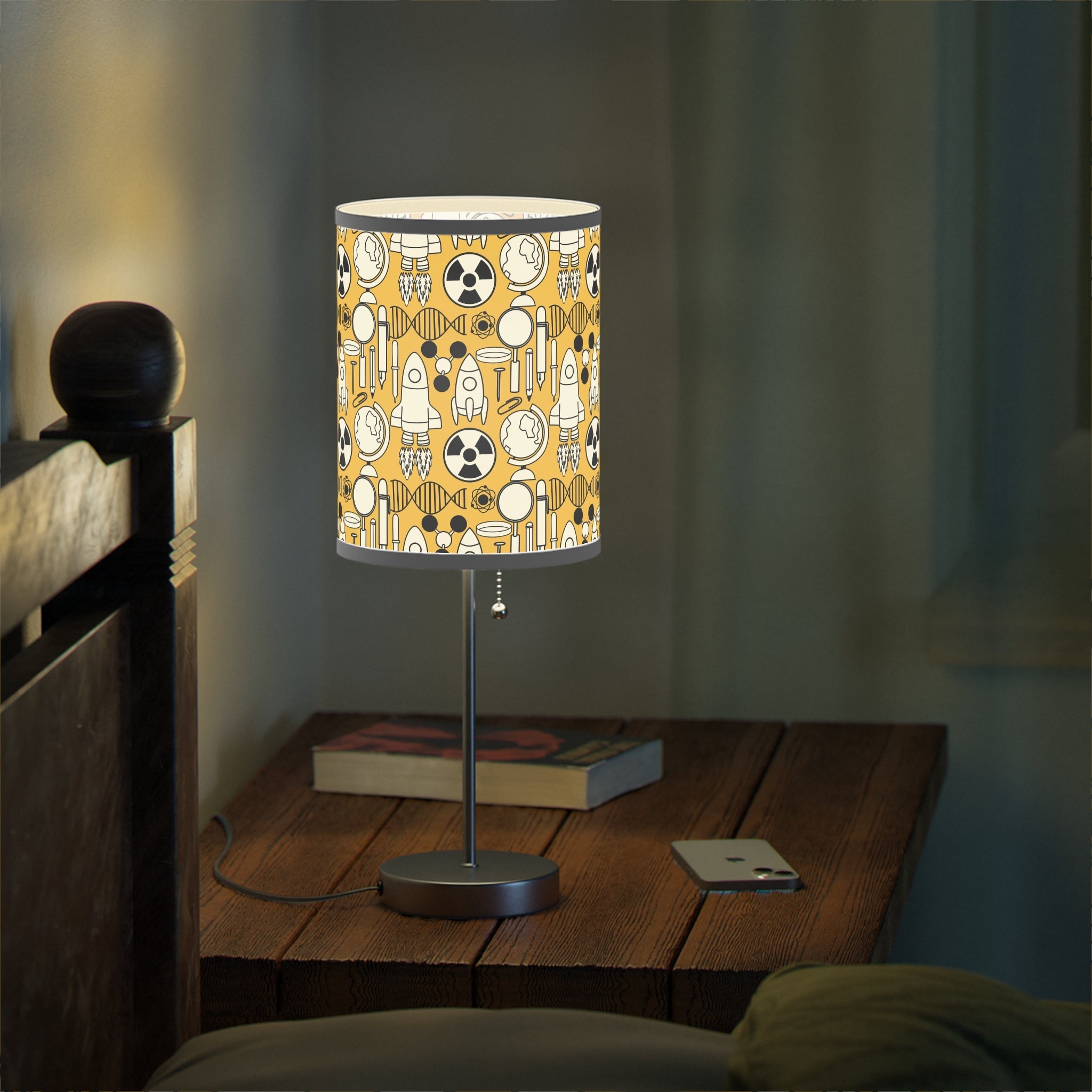 Mid - Century Retro Table Lamp — Going Nuclear Geometric Shade (US/CA Plug) - POPvault