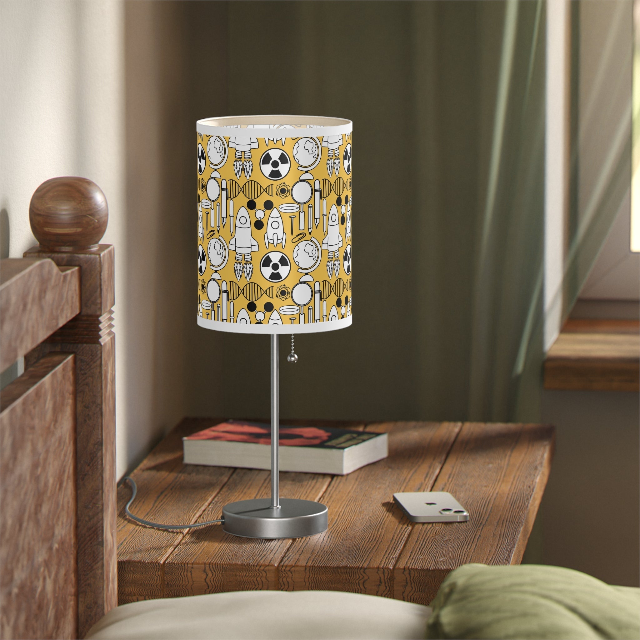 Mid - Century Retro Table Lamp — Going Nuclear Geometric Shade (US/CA Plug) - POPvault