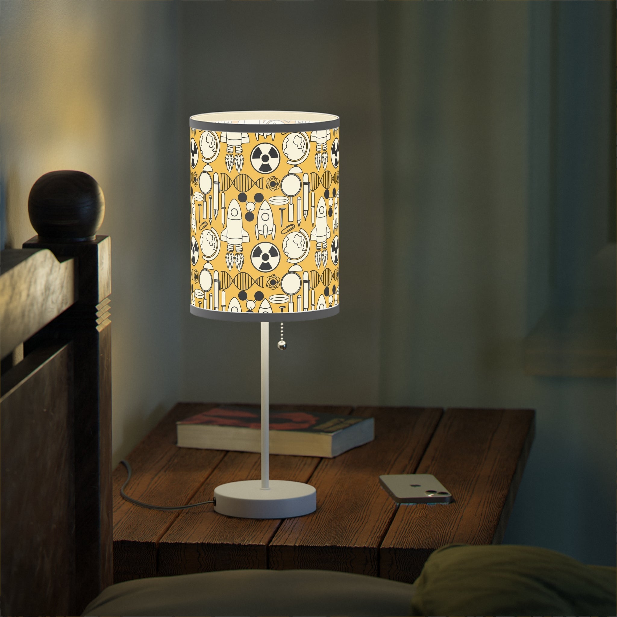 Mid - Century Retro Table Lamp — Going Nuclear Geometric Shade (US/CA Plug) - POPvault