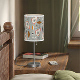 Mid - Century Retro Table Lamp — Gray Geometric Shade (US/CA Plug) - POPvault