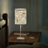 Mid - Century Retro Table Lamp — Gray Geometric Shade (US/CA Plug) - POPvault