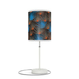 Mid - Century Retro Table Lamp — Orange and Blue Fans Geometric Shade (US/CA Plug) - POPvault