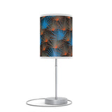 Mid - Century Retro Table Lamp — Orange and Blue Fans Geometric Shade (US/CA Plug) - POPvault