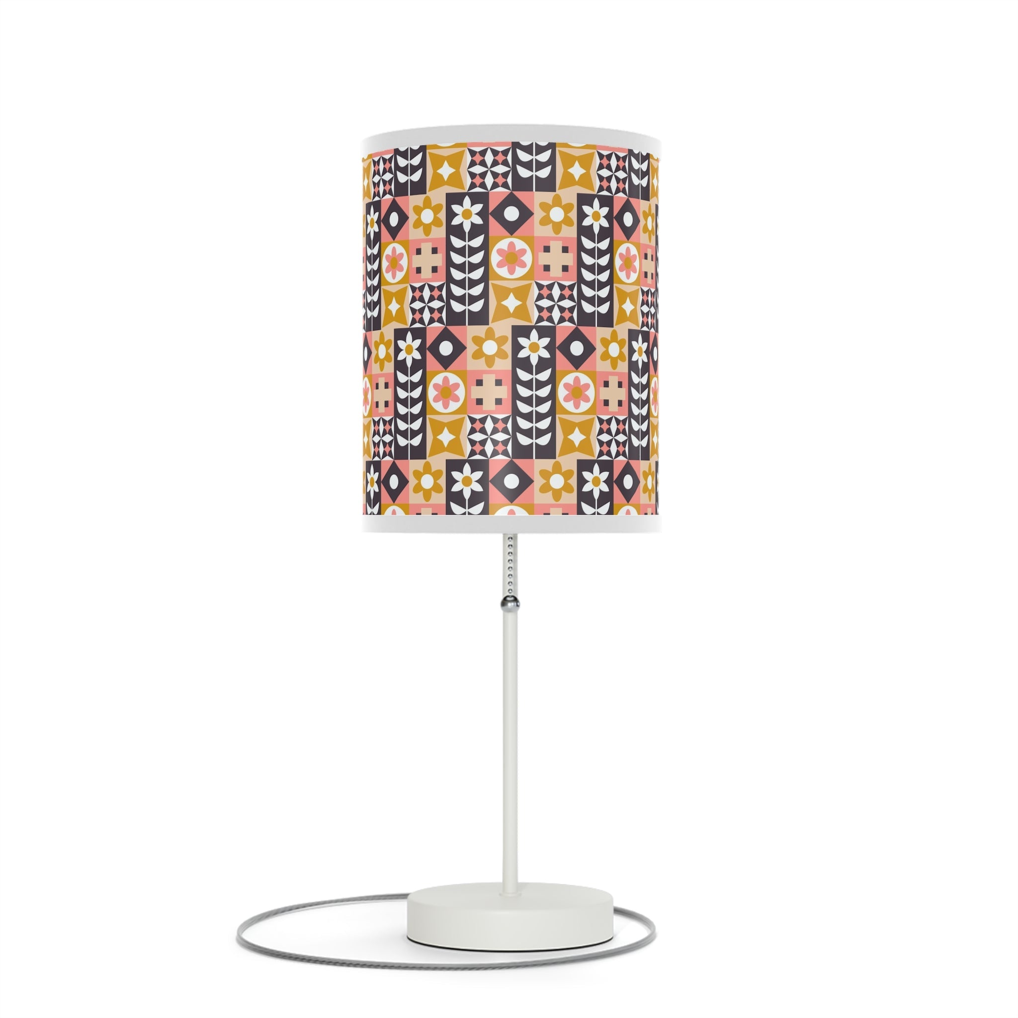 Mid - Century Retro Table Lamp — Scandinavian Geometric Shade (US/CA Plug) - POPvault