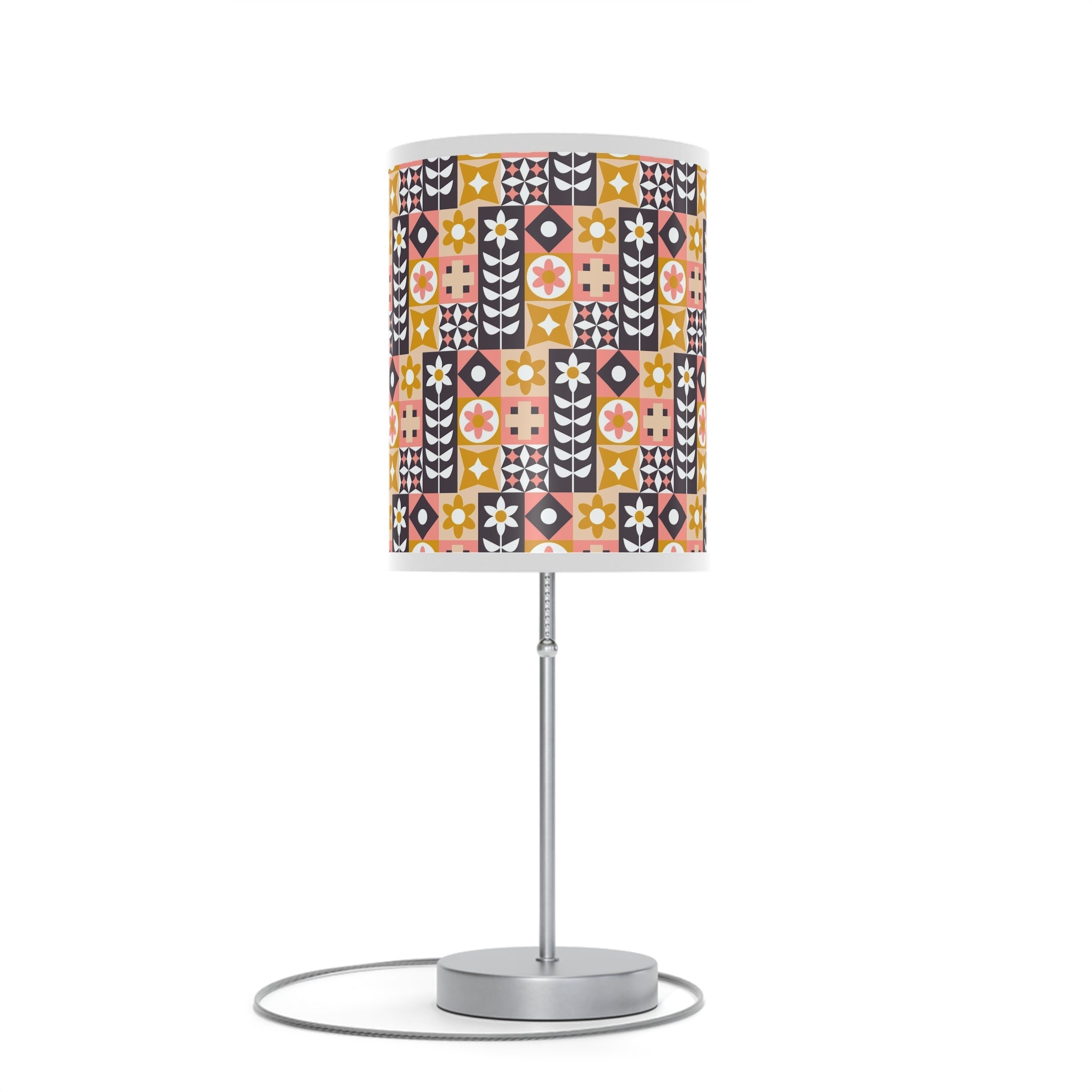 Mid - Century Retro Table Lamp — Scandinavian Geometric Shade (US/CA Plug) - POPvault
