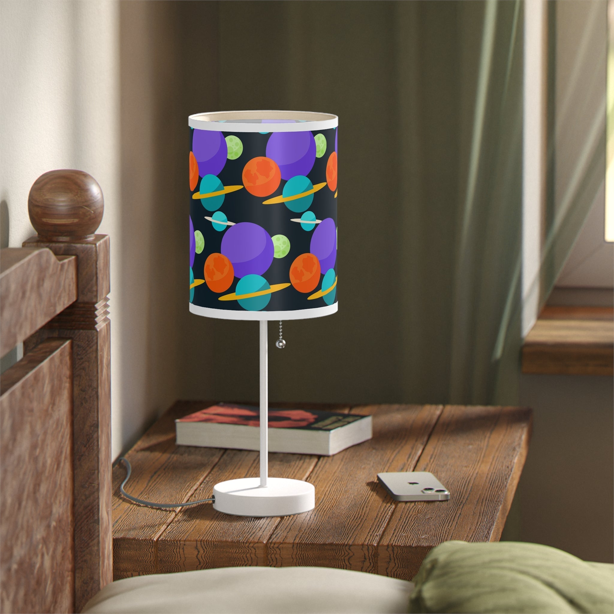 Mid - Century Retro Table Lamp — Spaced Out Geometric Shade (US/CA Plug) - POPvault