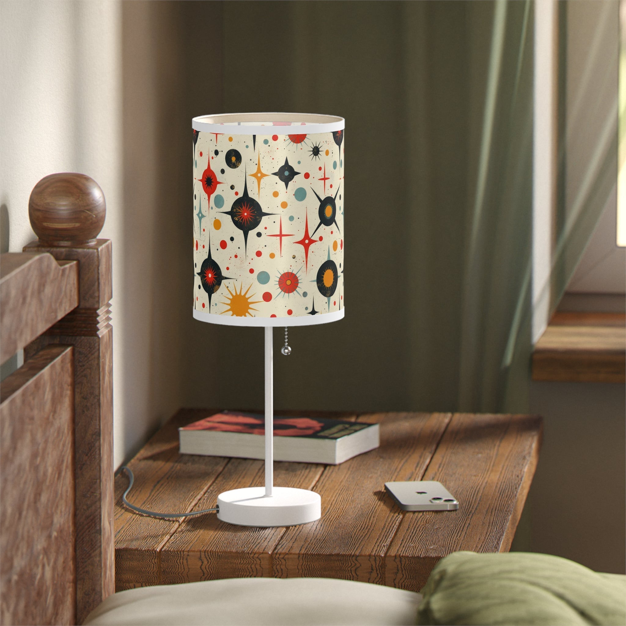 Mid - Century Retro Table Lamp — Star Struck Geometric Shade (US/CA Plug) - POPvault
