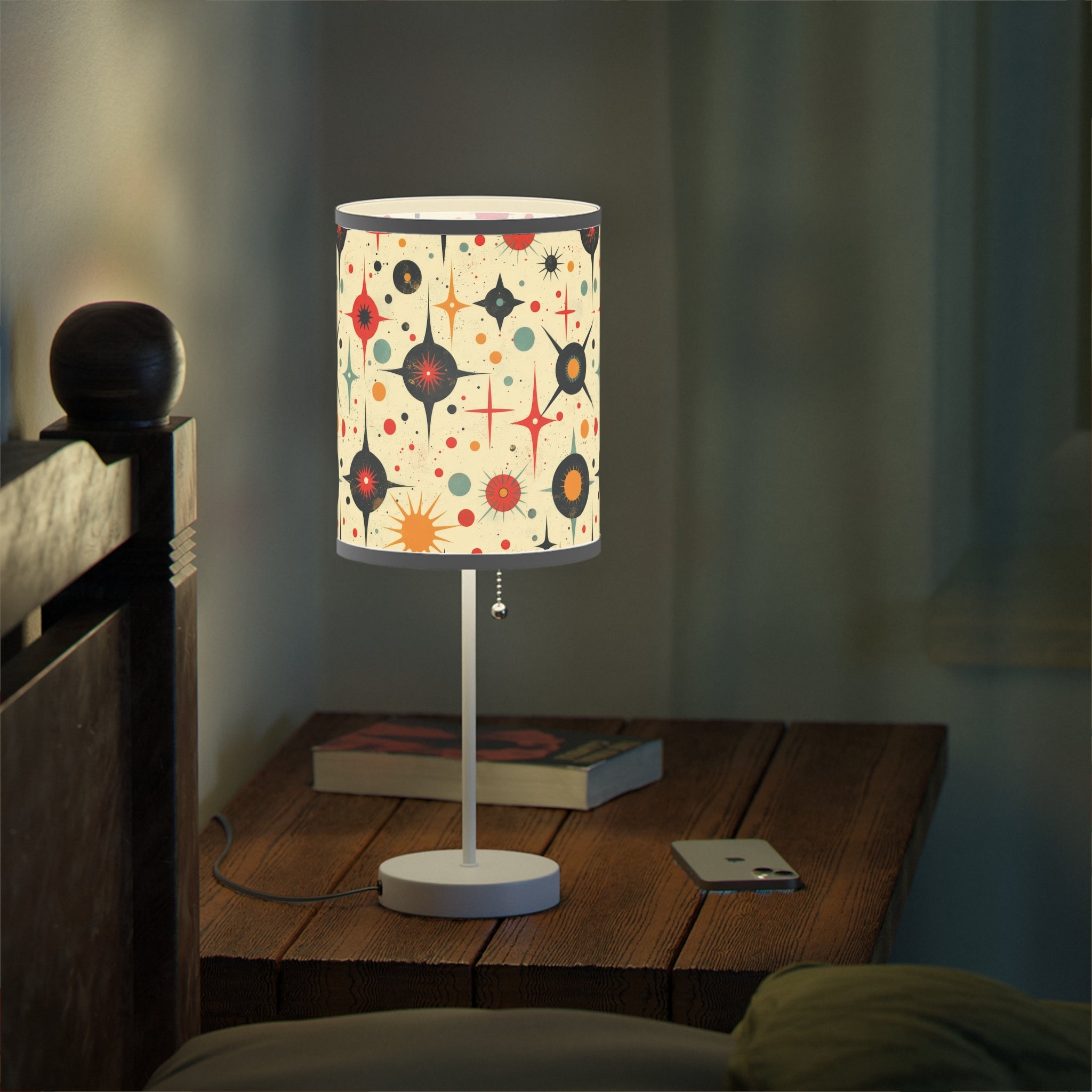 Mid - Century Retro Table Lamp — Star Struck Geometric Shade (US/CA Plug) - POPvault