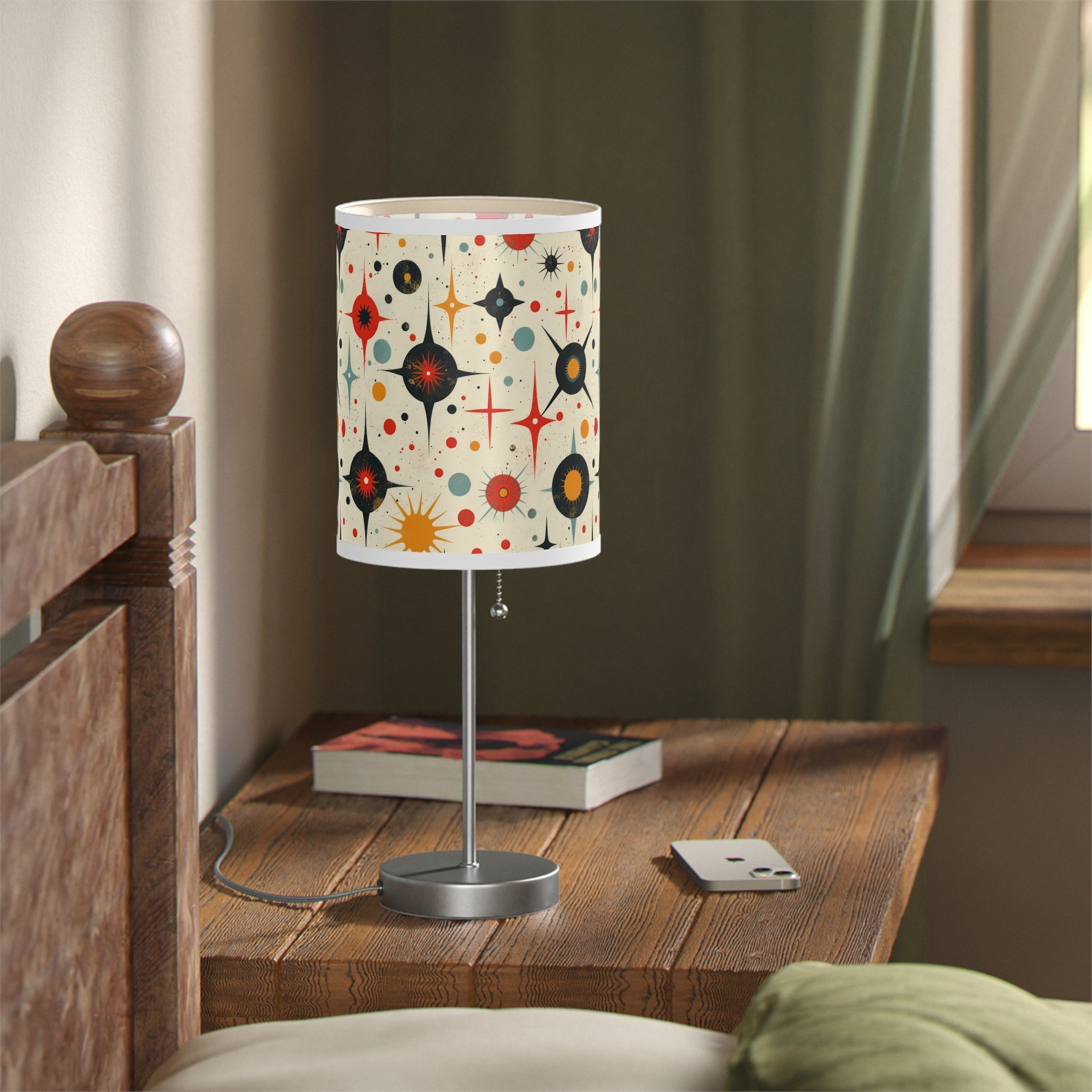 Mid - Century Retro Table Lamp — Star Struck Geometric Shade (US/CA Plug) - POPvault