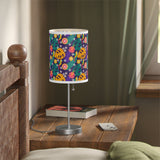 Mid - Century Retro Table Lamp — Tropical Geometric Shade (US/CA Plug) - POPvault