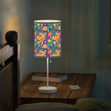 Mid - Century Retro Table Lamp — Tropical Geometric Shade (US/CA Plug) - POPvault