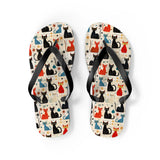 Mid - Century Retro Ultra - Cool Kitties Flip - Flops - POPvault