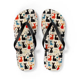 Mid - Century Retro Ultra - Cool Kitties Flip - Flops - POPvault
