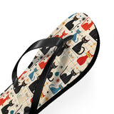 Mid - Century Retro Ultra - Cool Kitties Flip - Flops - POPvault