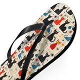 Mid - Century Retro Ultra - Cool Kitties Flip - Flops - POPvault