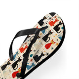Mid - Century Retro Ultra - Cool Kitties Flip - Flops - POPvault