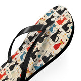 Mid - Century Retro Ultra - Cool Kitties Flip - Flops - POPvault
