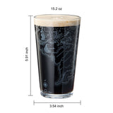 Middle Earth Map 15 Oz. Beer Glass - POPvault