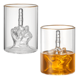 Middle Finger 12.5 Oz. Whiskey Glass Single - POPvault