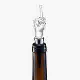 Middle Finger Silicone & Glass Wine Bottle Stopper - POPvault
