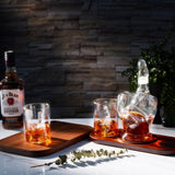 Middle Finger Whiskey Decanter Set With Mahogany Base And 2 Glasses - POPvault