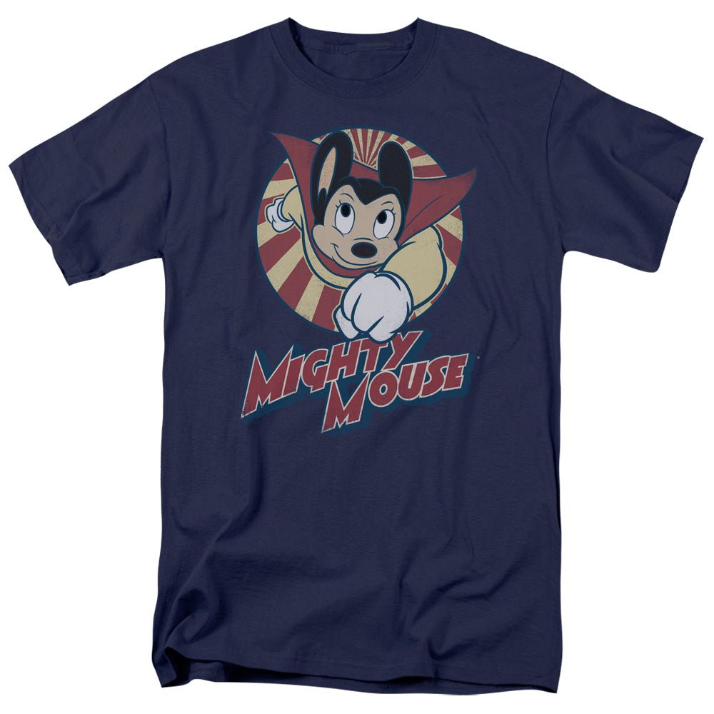 Mighty Mouse the One the Only Mens T Shirt Navy Blue Officially Licensed - POPvault