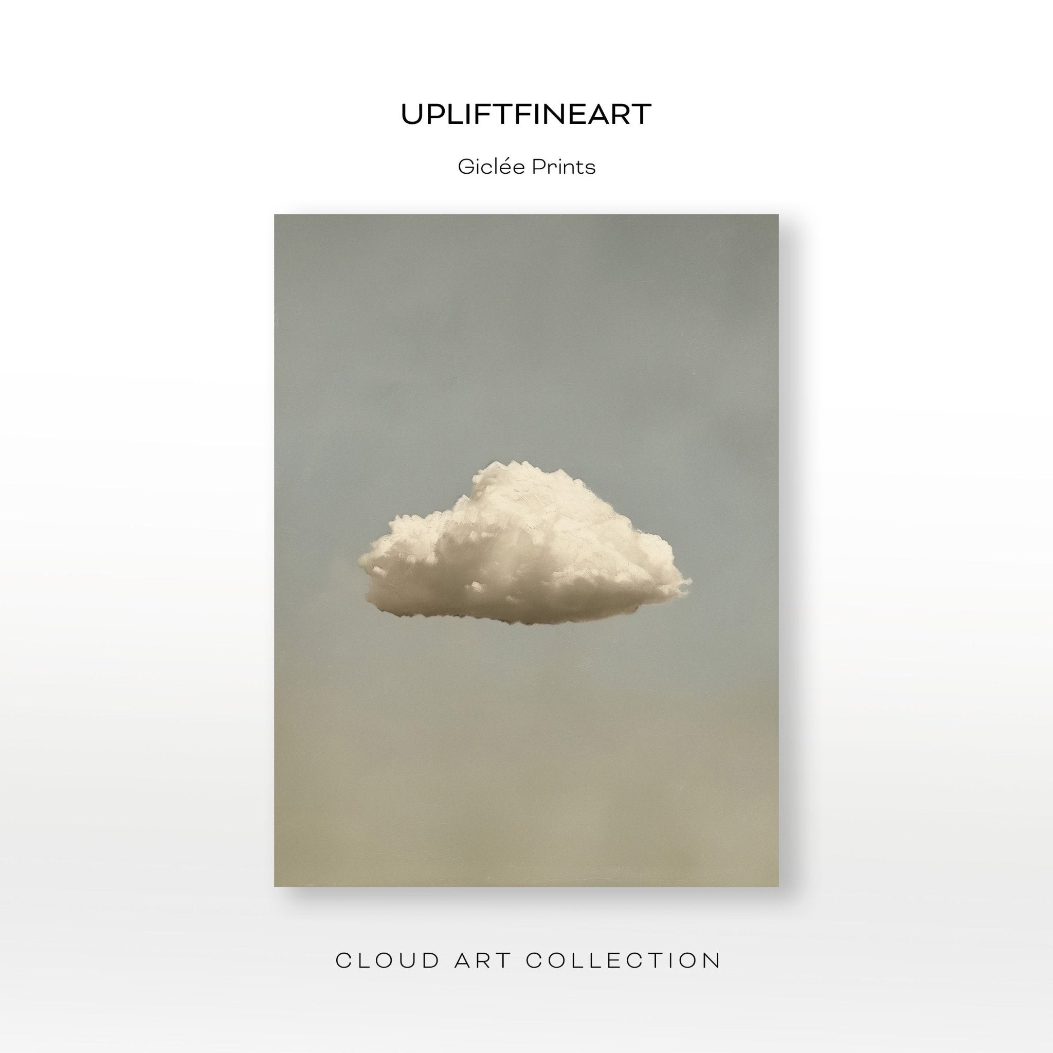 Minimalist Cloud Art Print Canvas Art for Office - POPvault