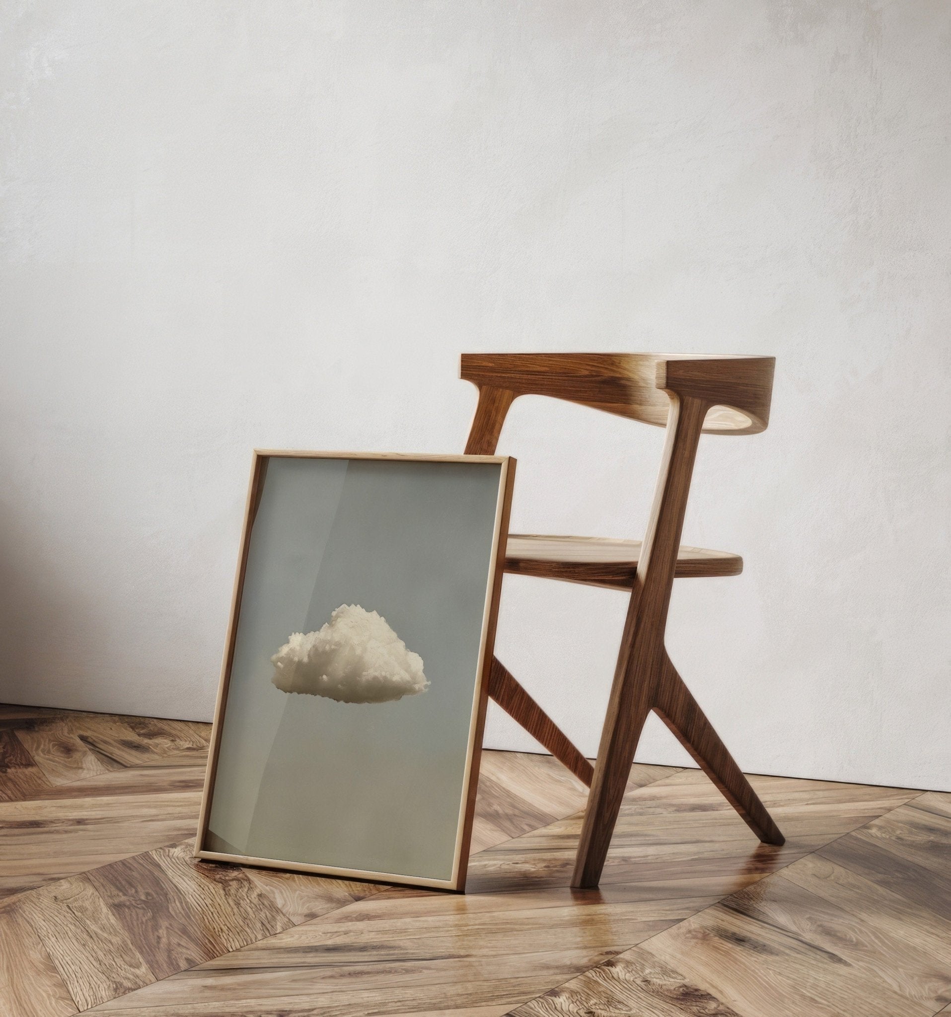 Minimalist Cloud Art Print Canvas Art for Office - POPvault