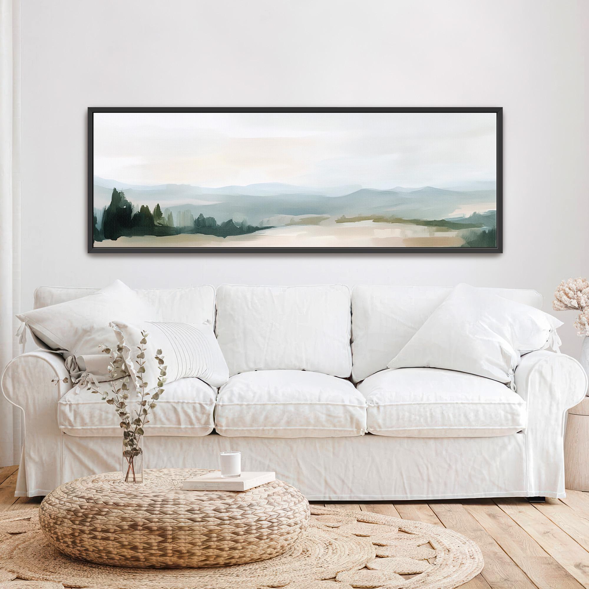 Misty Mountain Landscape Canvas Art - POPvault
