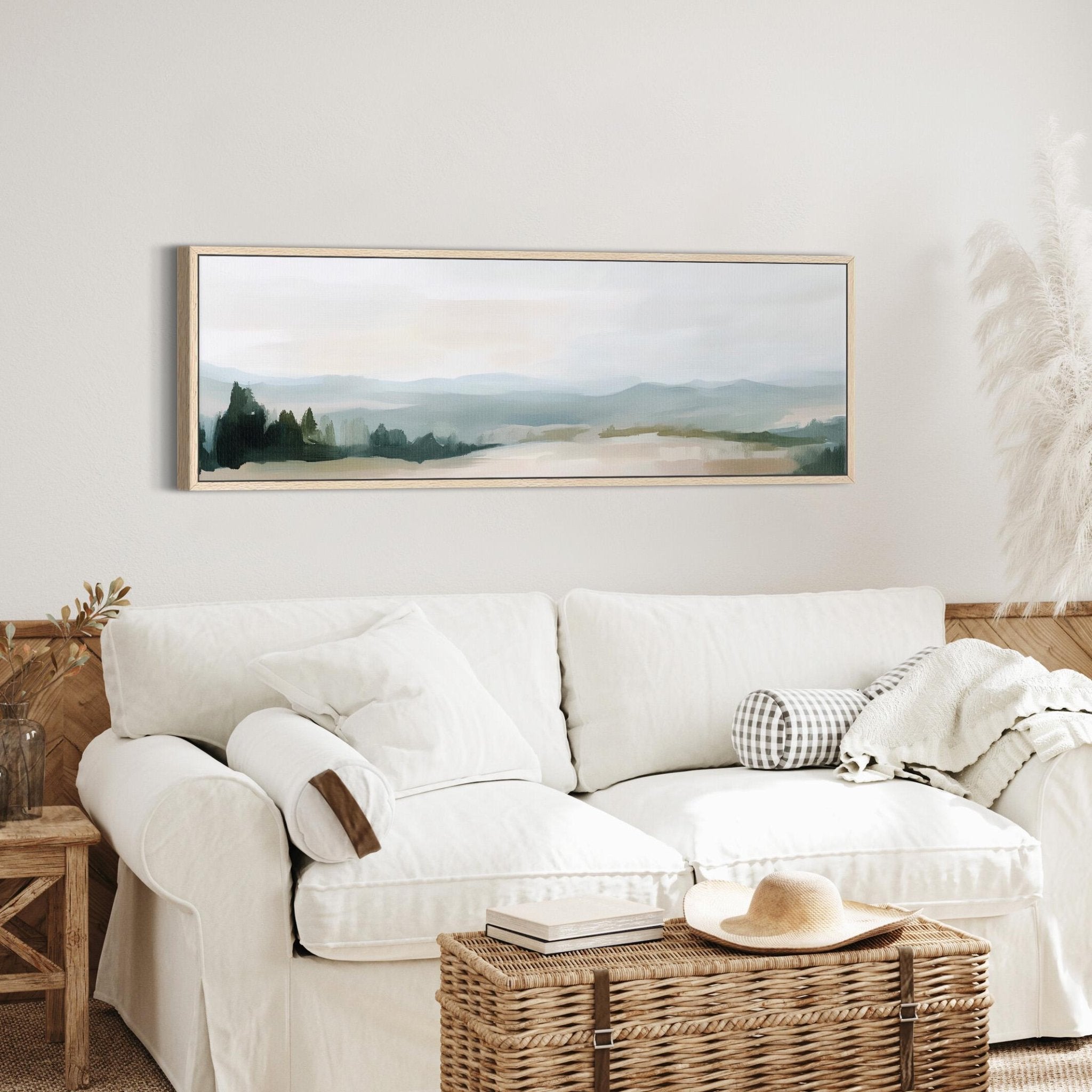 Misty Mountain Landscape Canvas Art - POPvault