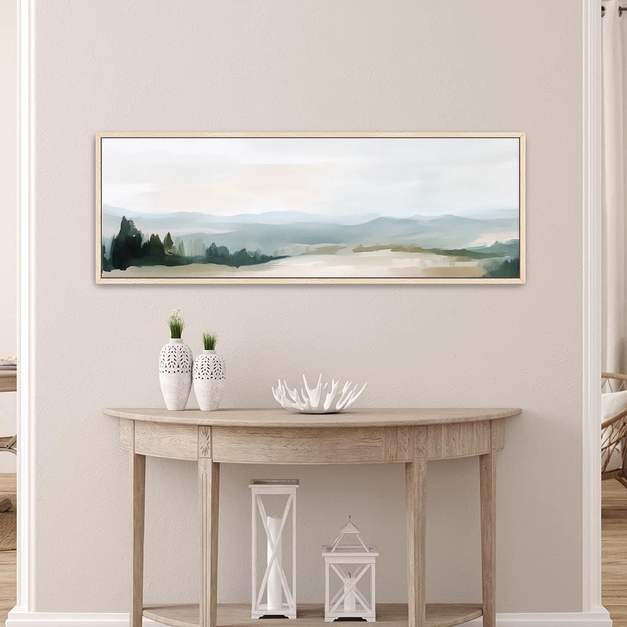 Misty Mountain Landscape Canvas Art - POPvault