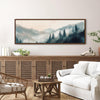 Misty Pine Forest Landscape Canvas Art - Neutral Canvas Art - Canvas Print