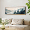 Misty Pine Forest Landscape Canvas Art - Neutral Canvas Art - Canvas Print