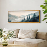 Misty Pine Forest Landscape Canvas Art - Neutral Canvas Art - POPvault
