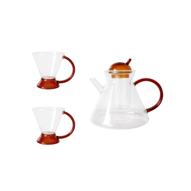 Modern 3 Piece Glass Tea Set - POPvault