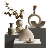 Modern Minimalist Ceramic Vase Flower Ornaments - POPvault
