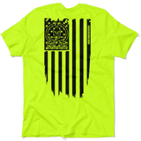 Molon Labe Ghost Flag - Safety Yellow T-Shirt - POPvault