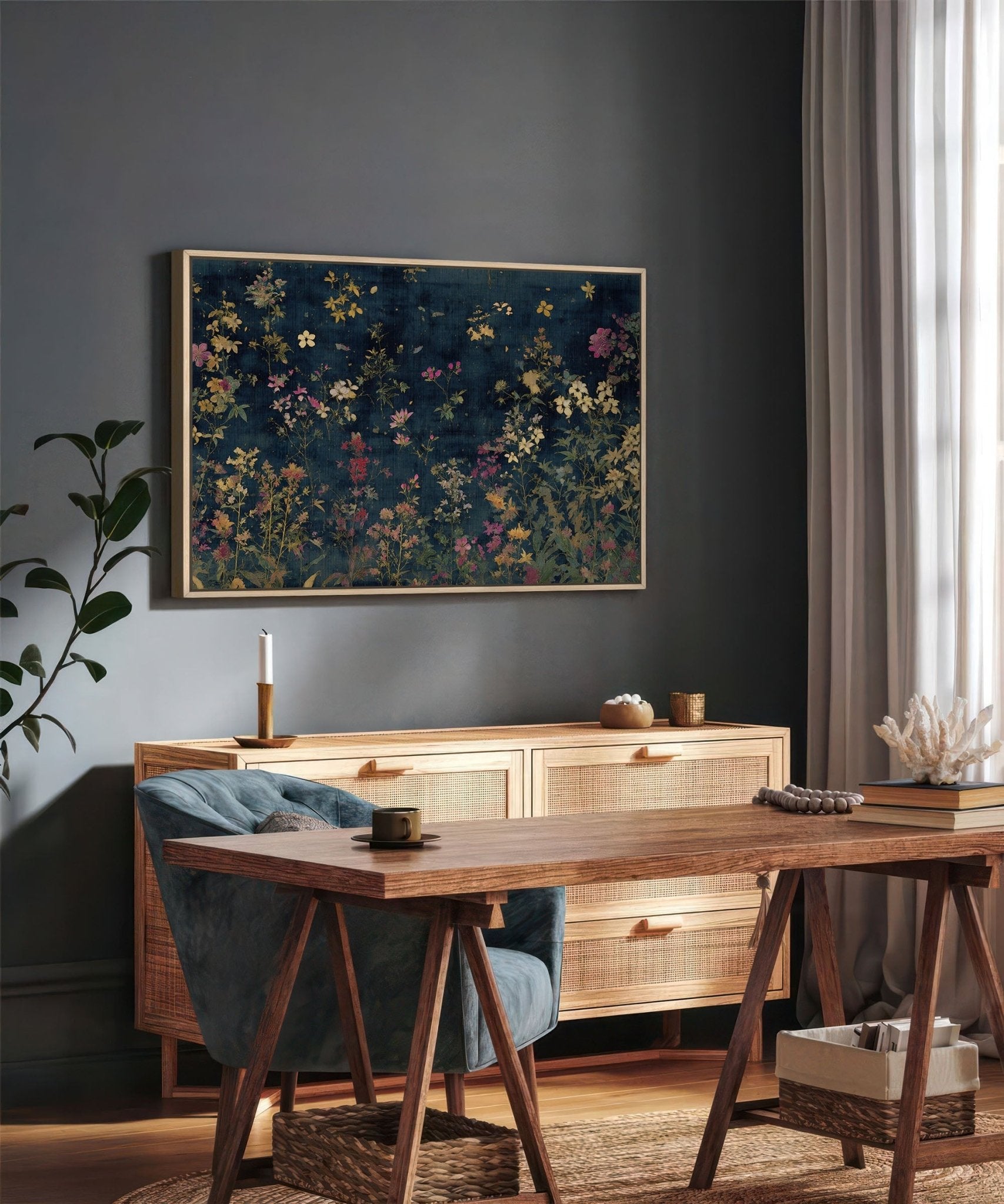 Moody Floral Wall Art Print - POPvault